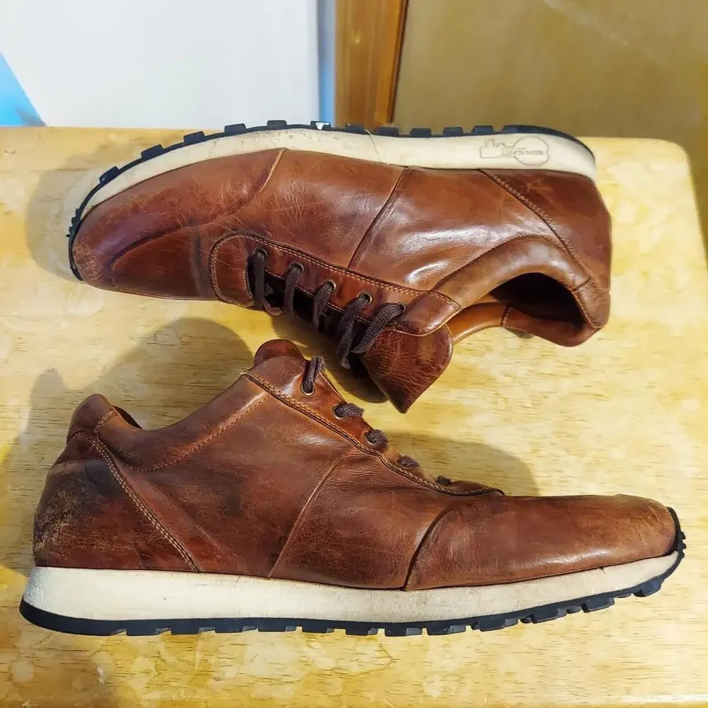 Benheart Baldi H900 Men's US 12 Brown Leather Lace Up Oxford Dress Sneaker Shoes